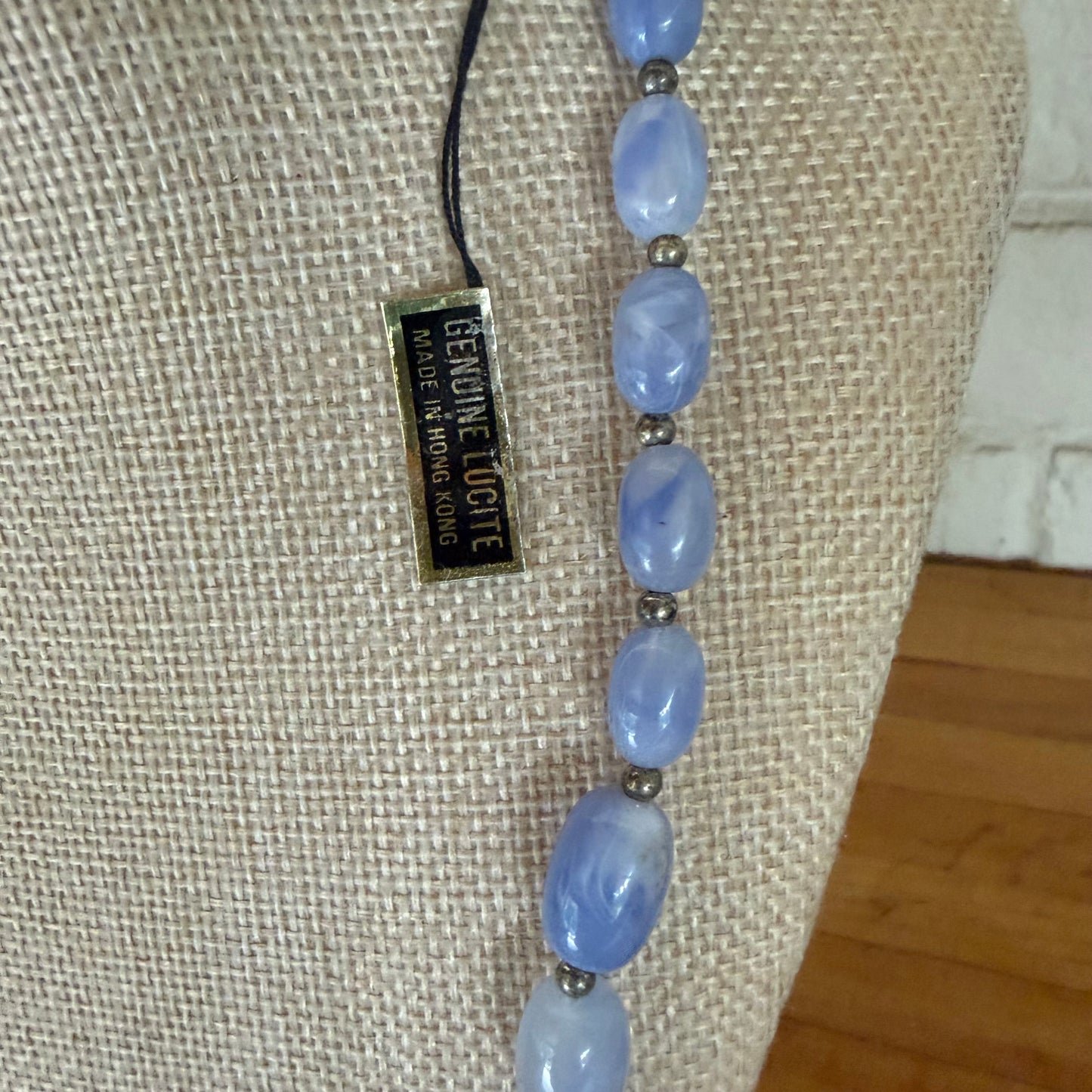 22" Periwinkle Graduated Lucite Necklace