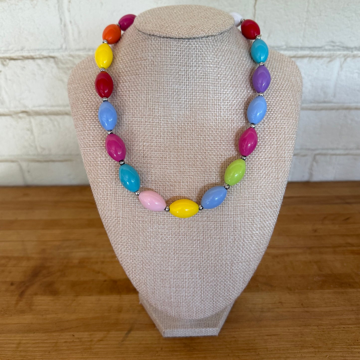 Playful Colors Stretch Lucite Necklace