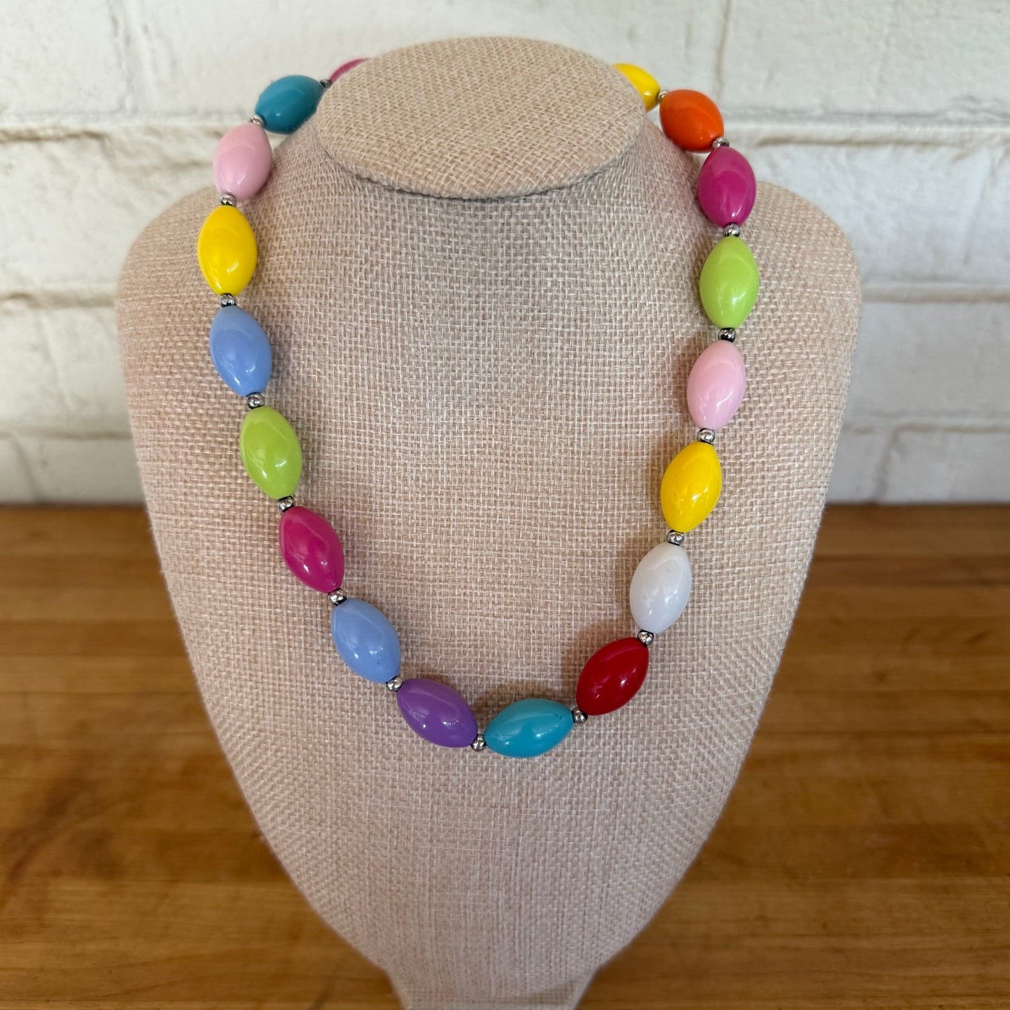 Playful Colors Stretch Lucite Necklace