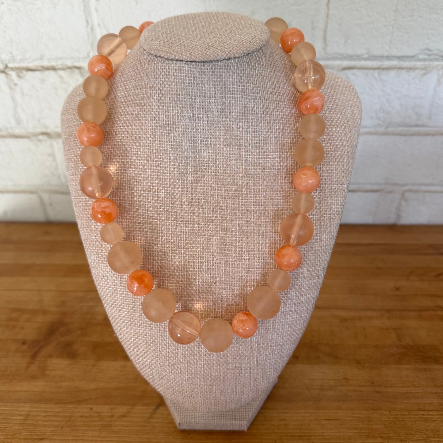 Orange Sherbert Lucite Necklace