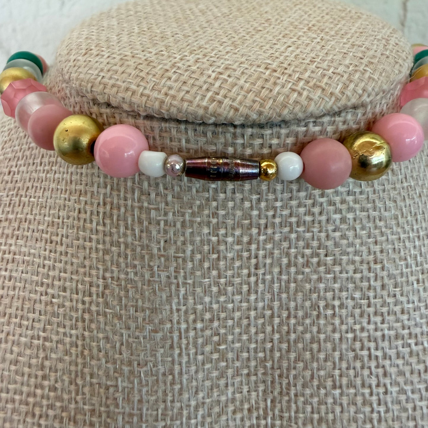 Palm Beach Lucite and Glass Beaded Necklace