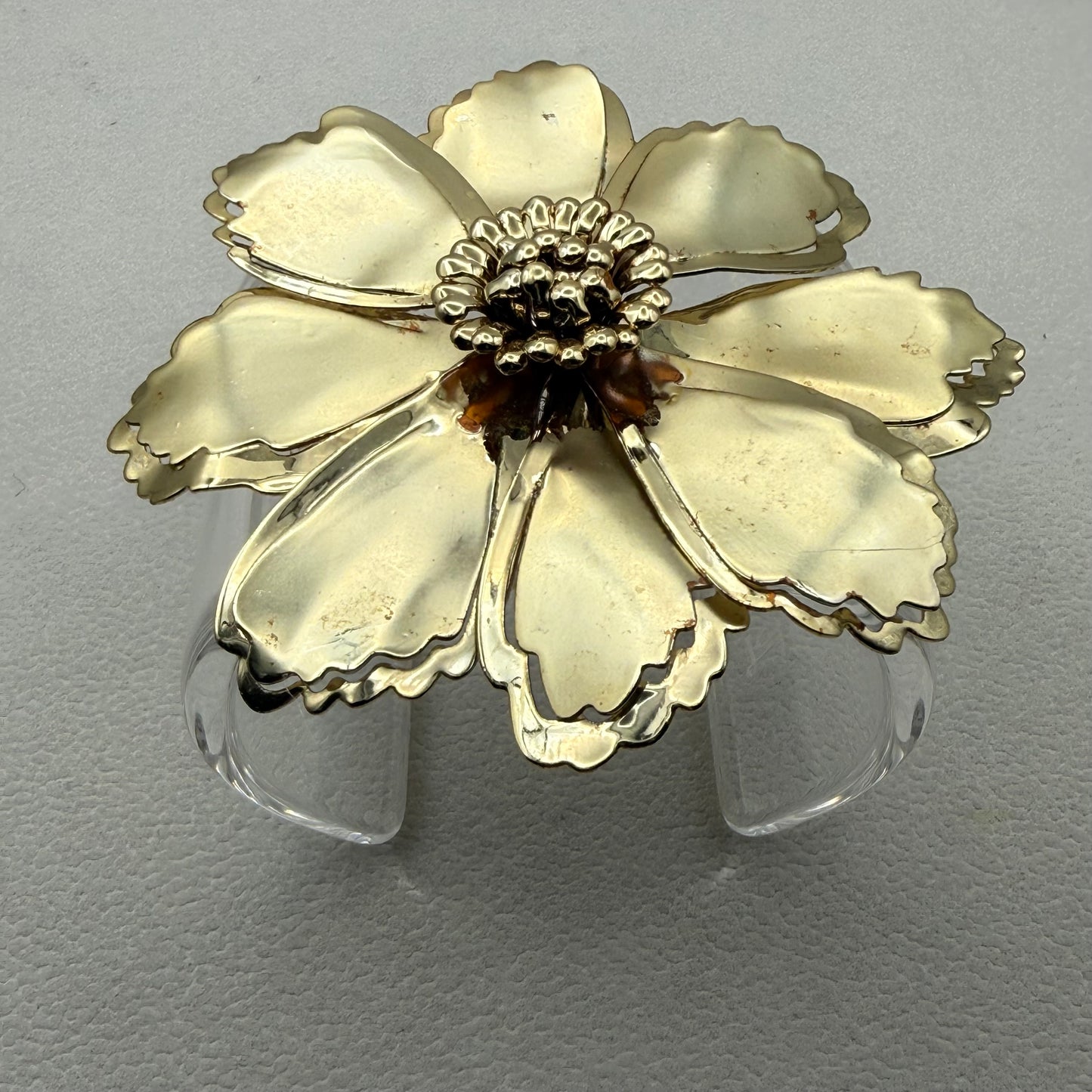 Statement Botanical Blossom Wide Acrylic Cuff (SM)