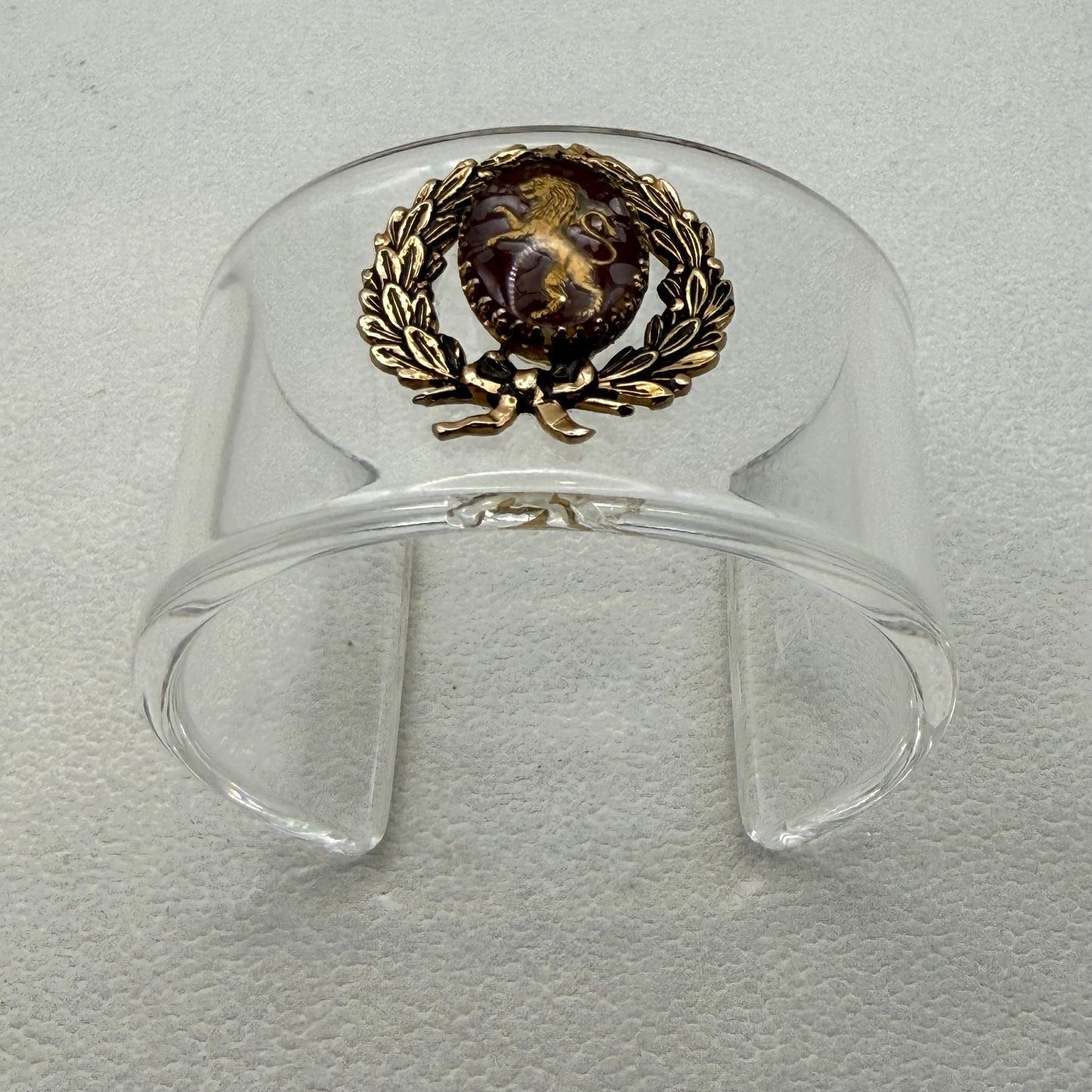 Heraldic Lion Wide Acrylic Cuff (PETITE)