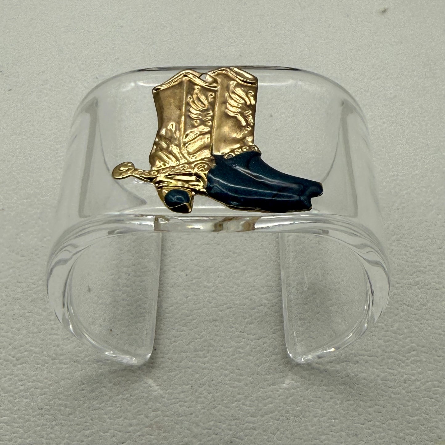 Western Blue Wide Acrylic Cuff (PETITE)