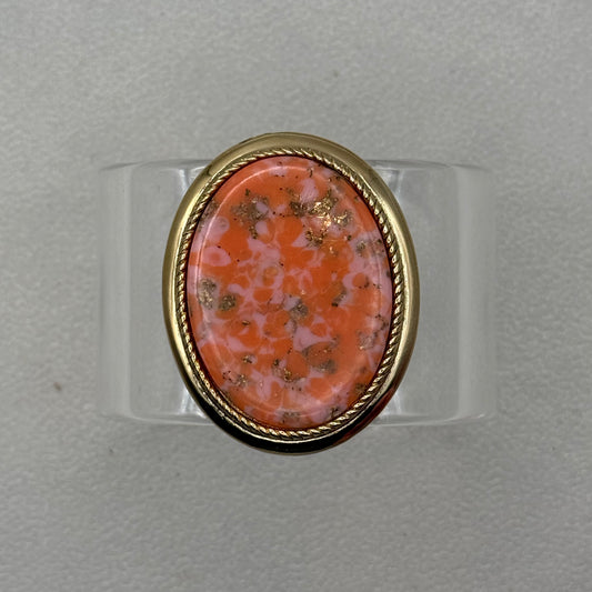Rosé Marbled Wide Acrylic Cuff (PETITE)