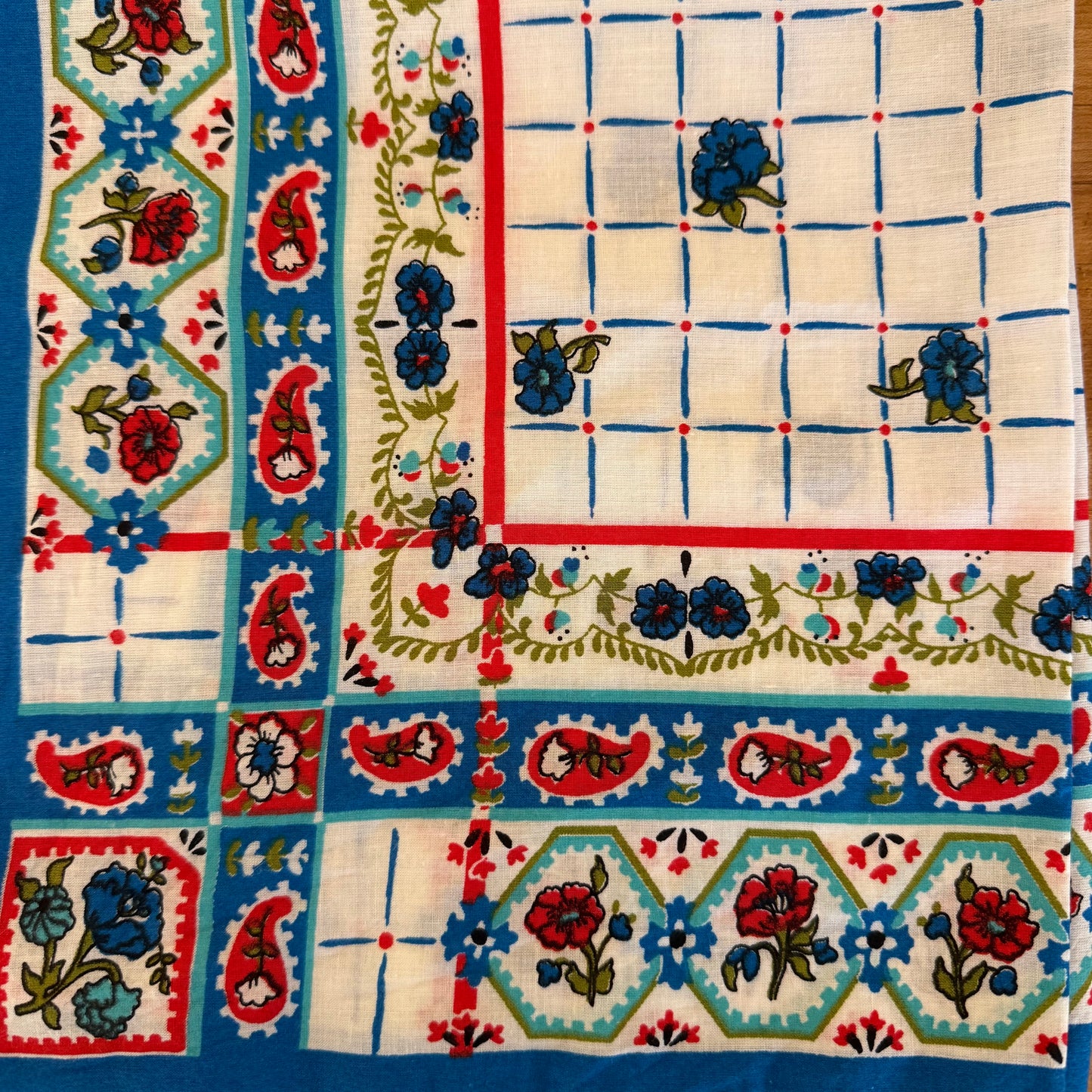 Vintage Floral Cotton Bandana