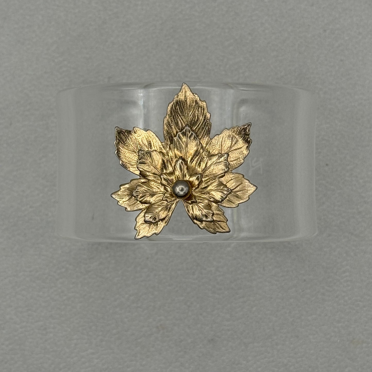 Triple Maple Leaf Wide Acrylic Cuff (MD)