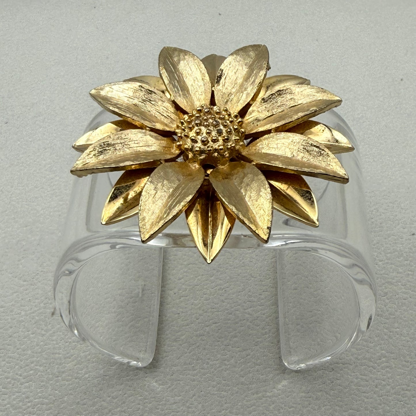 Double Layer Coneflower Wide Acrylic Cuff (MD)