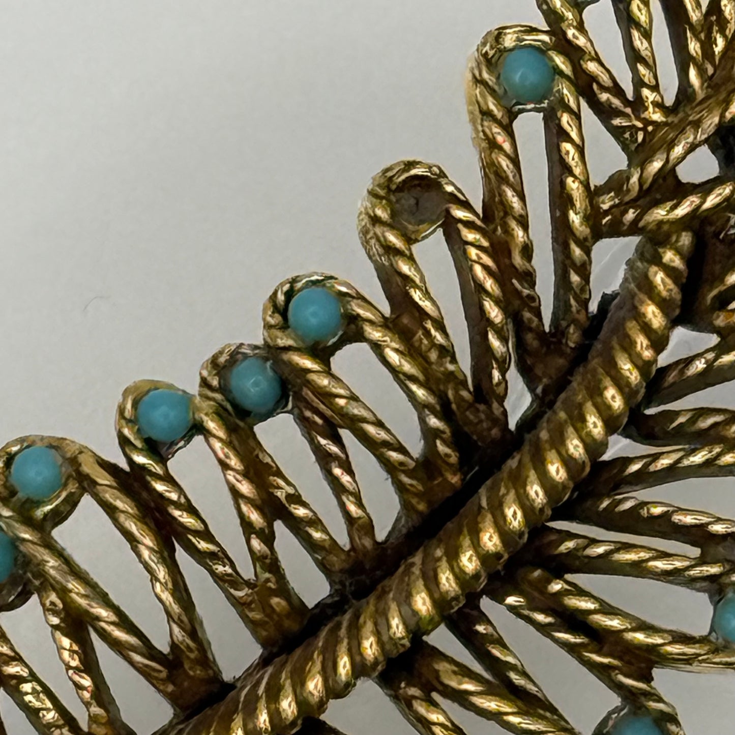 Turquoise Fern and Bee Acrylic Cube