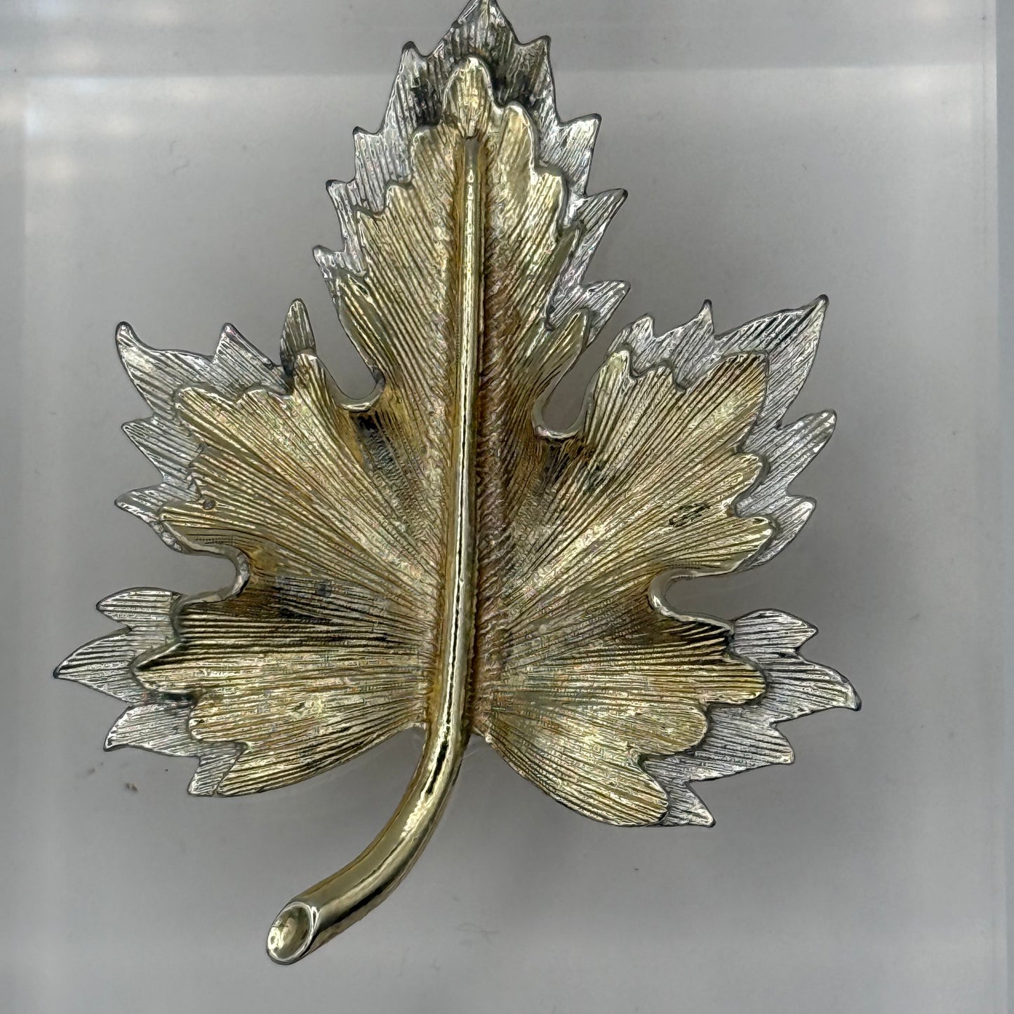 Gold & Silver Maple Leaf Acrylic Cube