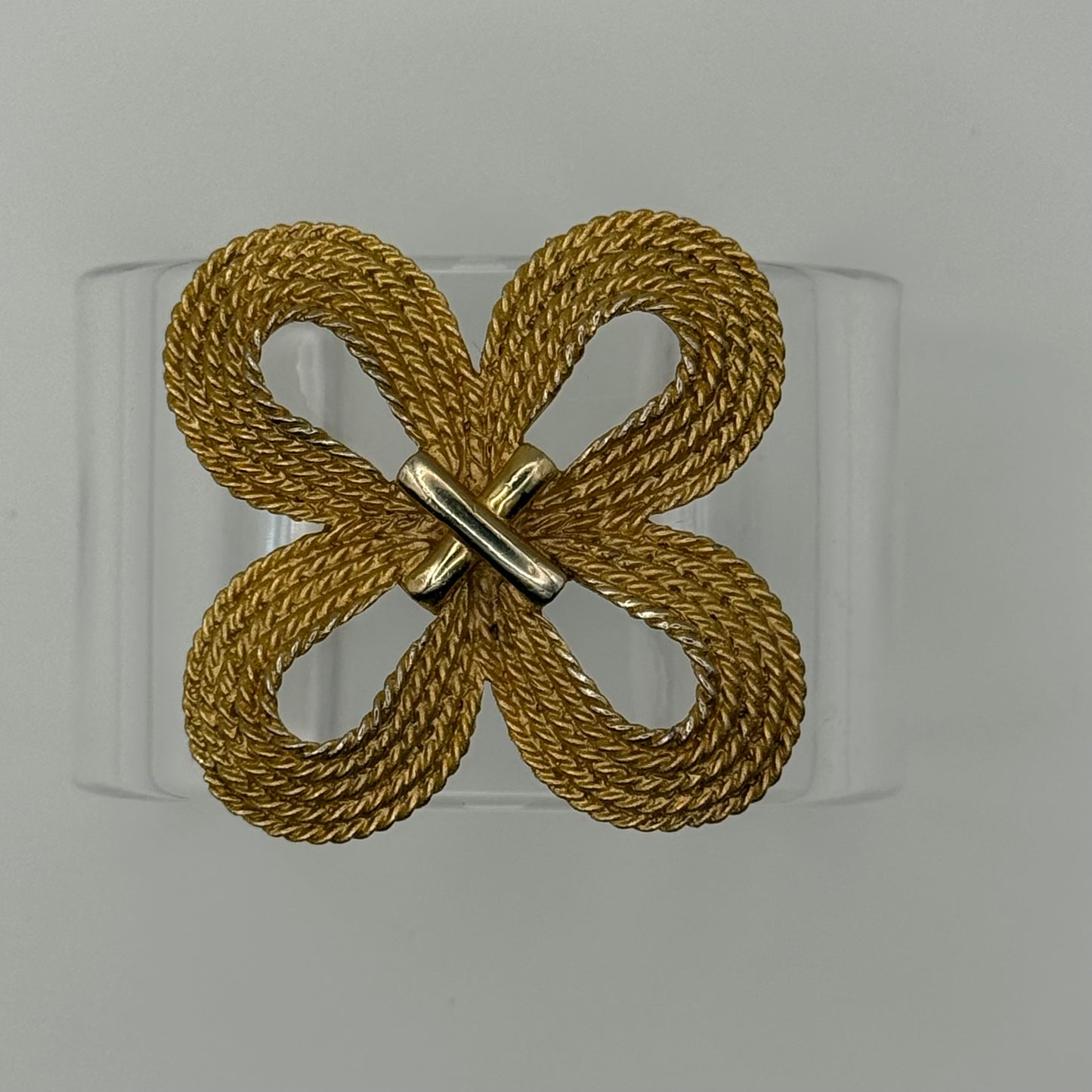 Golden Ribbon Wide Acrylic Cuff (SM)