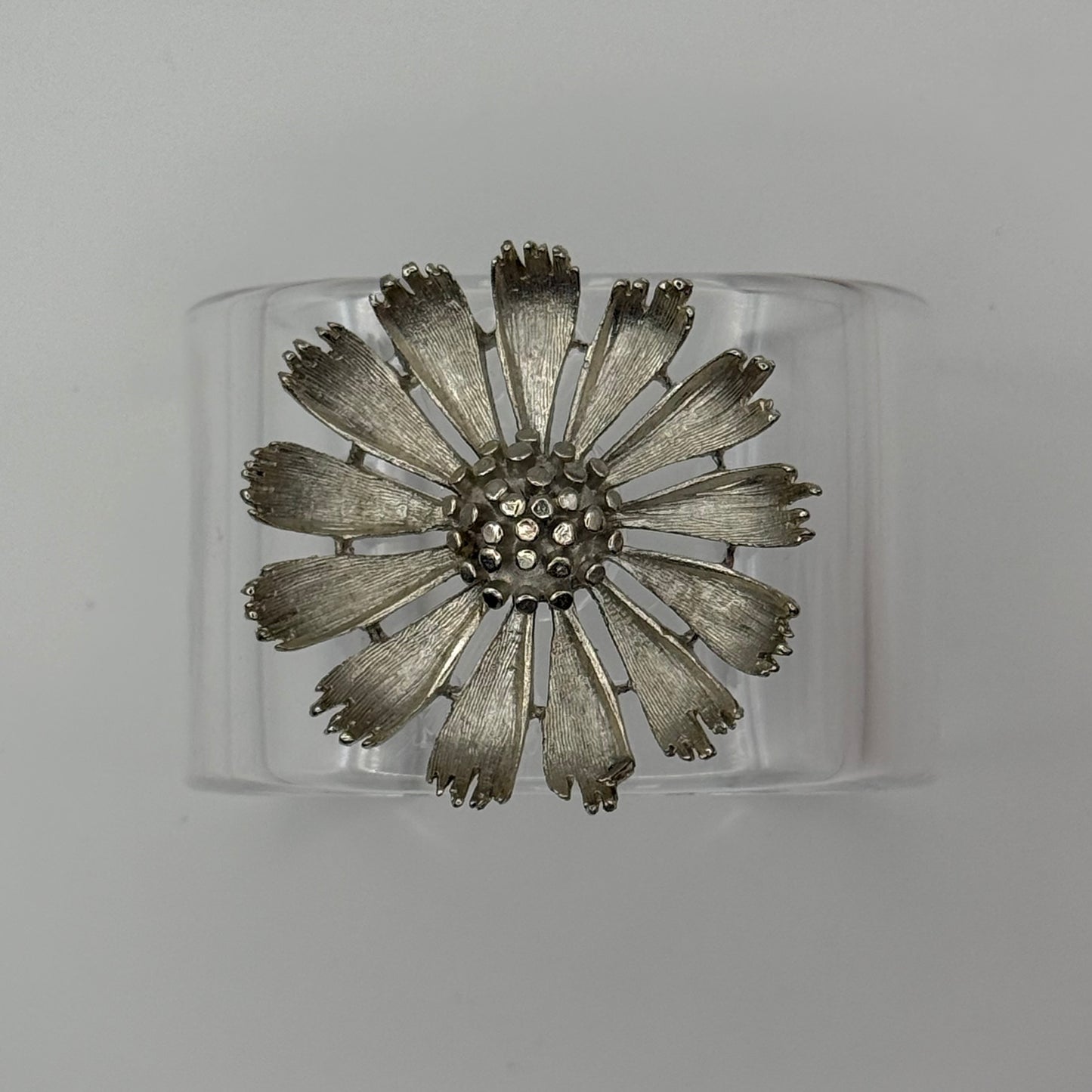 Silver Starburst Wide Acrylic Cuff (X-Petite)