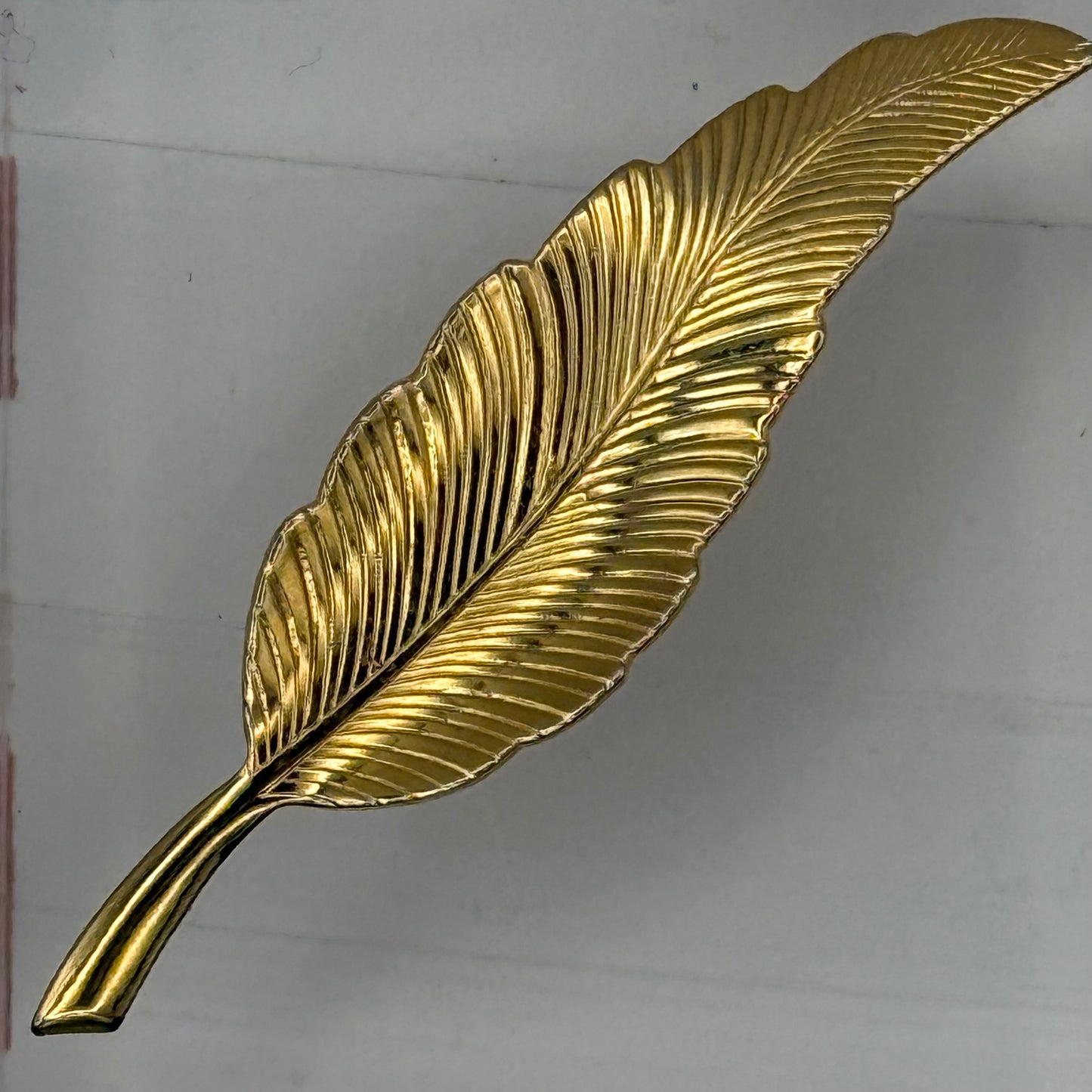 Golden Feather Acrylic Cube