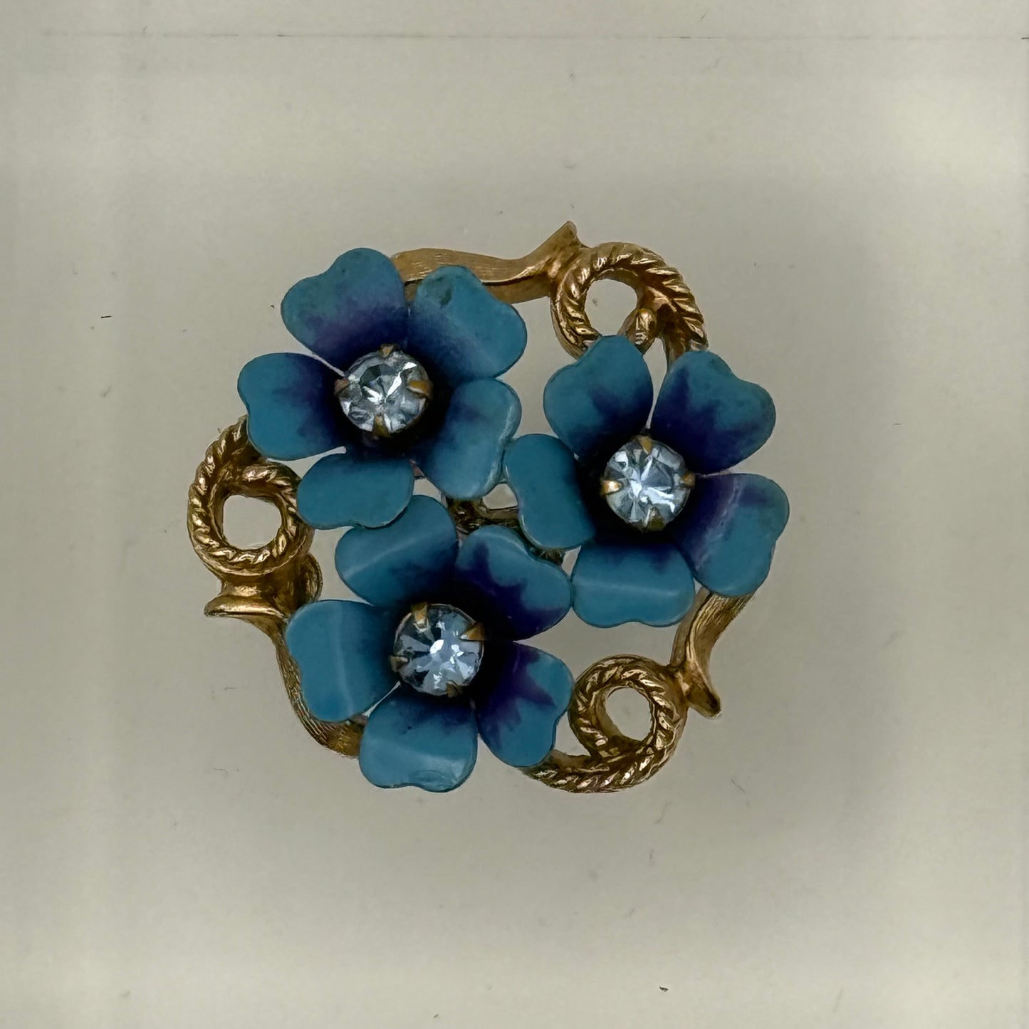 Blue Forget Me Knot Acrylic Cube