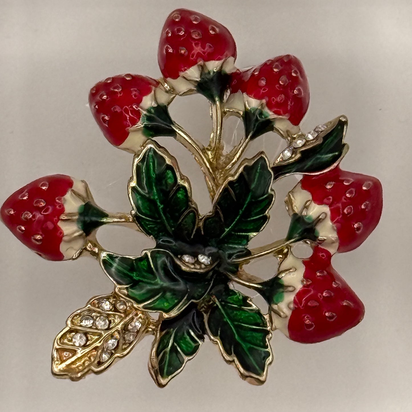 Strawberry Blossom Enamel Acrylic Cube