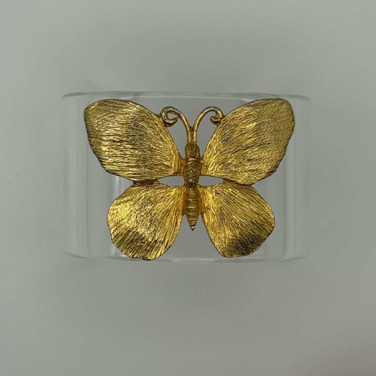 Golden Butterfly Wide Acrylic Cuff (SM)